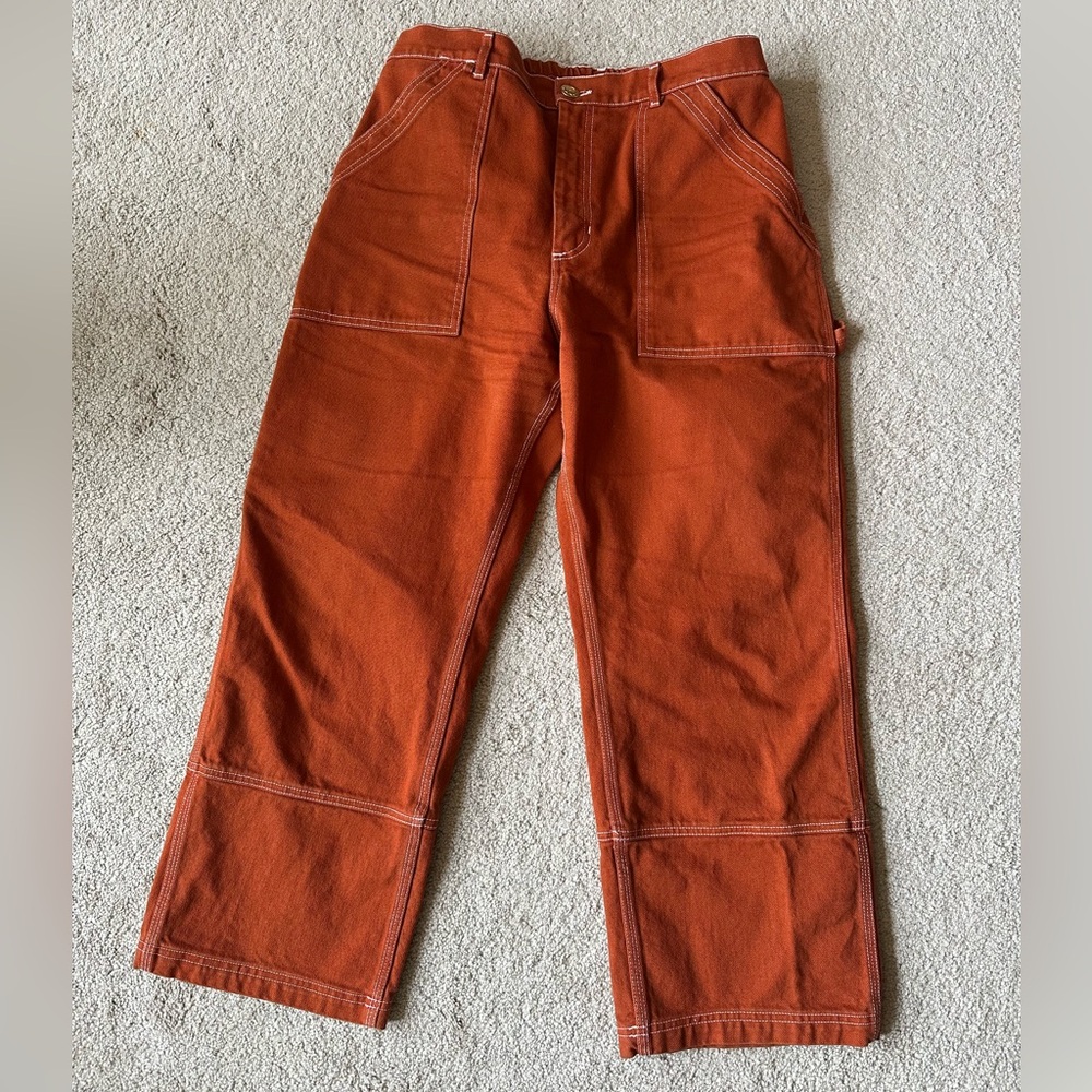 BIG BUD PRESS Carpenter Jeans in Burnt Terracotta